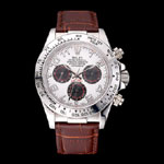 Rolex Daytona Stainless Steel Case White Dial Brown Leather Strap RL6630