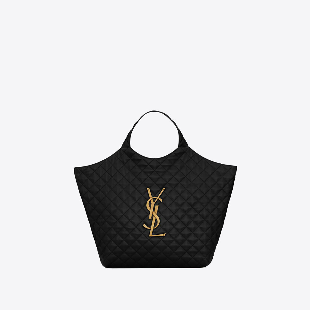 YSL Icare Maxi Shopping Bag In Quilted Lambskin 698651 AAANG 1000 - Photo-3