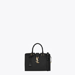 Saint Laurent Baby Cabas Ysl Bag In Black Leather 45316594PC