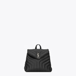 Saint Laurent Small LOULOU Backpack In Black Y Matelasse Leather 45352445MH
