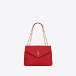 YSL Loulou Medium Chain Bag In Quilted Y Leather 574946 DV727 6405