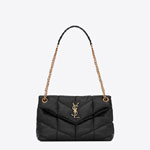 YSL Puffer Small Bag In Quilted Lambskin 577476 1EL07 1000
