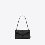 YSL LOULOU PUFFER Small Bag In Quilted Lambskin 577476 1EL08 1000