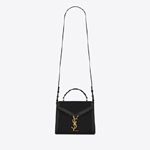YSL Cassandra Mini Top Handle Bag In Canvas Smooth 623930 HZD2J 1000