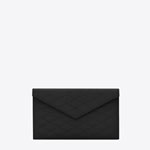 YSL Sade Envelope Pouch In Carre Quilted Lambskin 636533 1EL01 1000